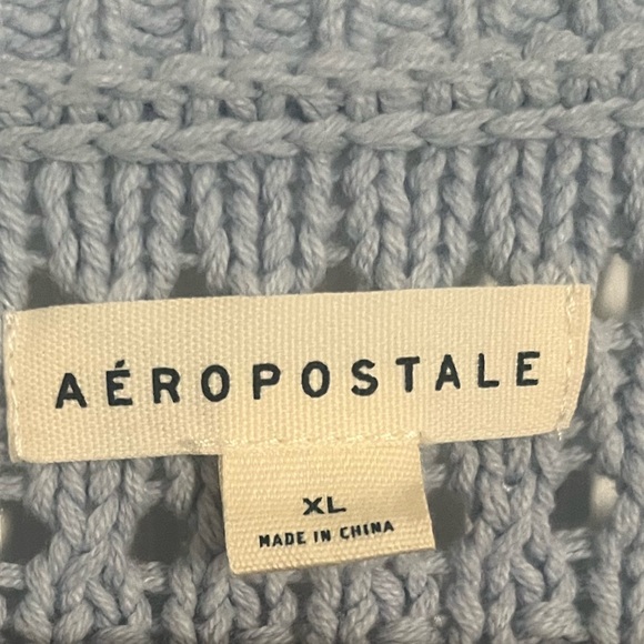 Aeropostale Sky Blue V-Neck Sweater - Picture 3 of 3